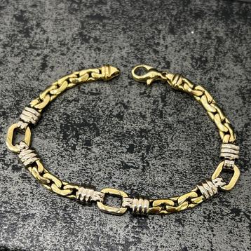 18k gouden armband massief schakel model beschikbaar voor biedingen