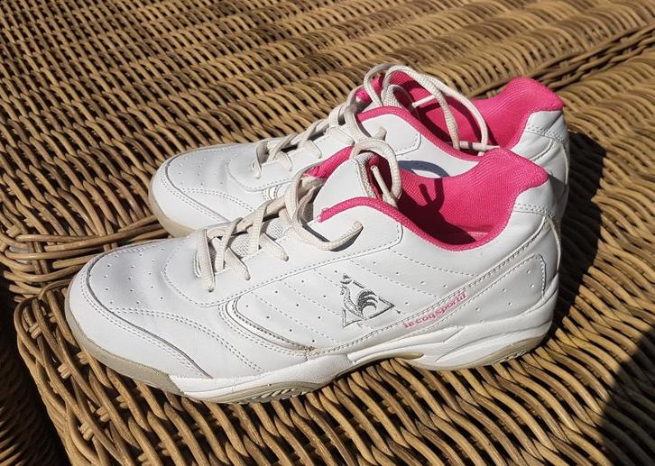 Le Coq Sportif, maat 39, tennisschoenen-sneakers-dames-wit, Kleding | Dames, Schoenen, Zo goed als nieuw, Sportschoenen, Wit, Ophalen of Verzenden