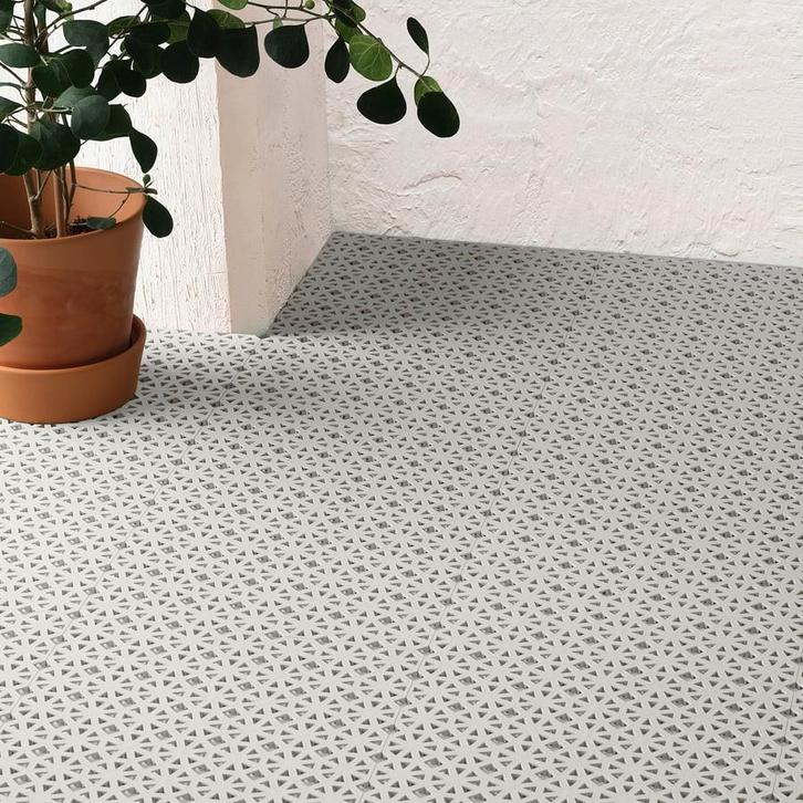 ALTAPPEN Ikea witte balkon vloertegels, Tuin en Terras, Overige Tuin en Terras, Gebruikt, Ophalen