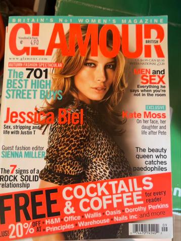 Glamour UK September 2007 - Jessica Biel  beschikbaar voor biedingen