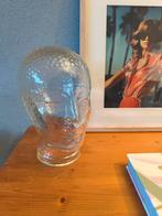 Vintage glazen hoofd, Ophalen of Verzenden