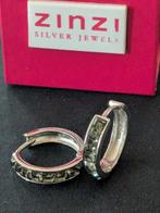 Zinzi Oorbellen met Zirkonia - Zilverkleurig, Gebruikt, Ophalen of Verzenden, Knopjes of Stekers, Zilver
