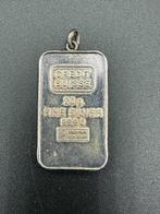 Zilverbaar 20 gram Credit Suisse in hanger., Ophalen of Verzenden, Zilver