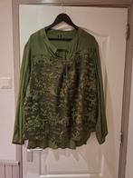 Groene blouse met bloemen, Maat 46/48 (XL) of groter, Ophalen of Verzenden, Zo goed als nieuw, Groen