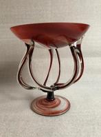 Vintage Pedestal Schaal Jellyfish Krosno Josefina 21 cm, Antiek en Kunst, Antiek | Glas en Kristal, Ophalen
