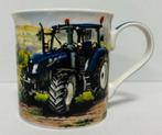 New Holland blauwe tractor reclame mok koffie beker