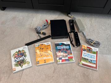 Nintendo Wii zwart met spellen beschikbaar voor biedingen