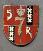 Mouwembleem 5-7 R.I. Amsterdam Indië, Verzamelen, Ophalen of Verzenden