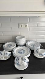 Arcopal Aster/Blue union servies set, Huis en Inrichting, Keuken | Servies, Verzenden, Bord(en), Overige stijlen, Glas