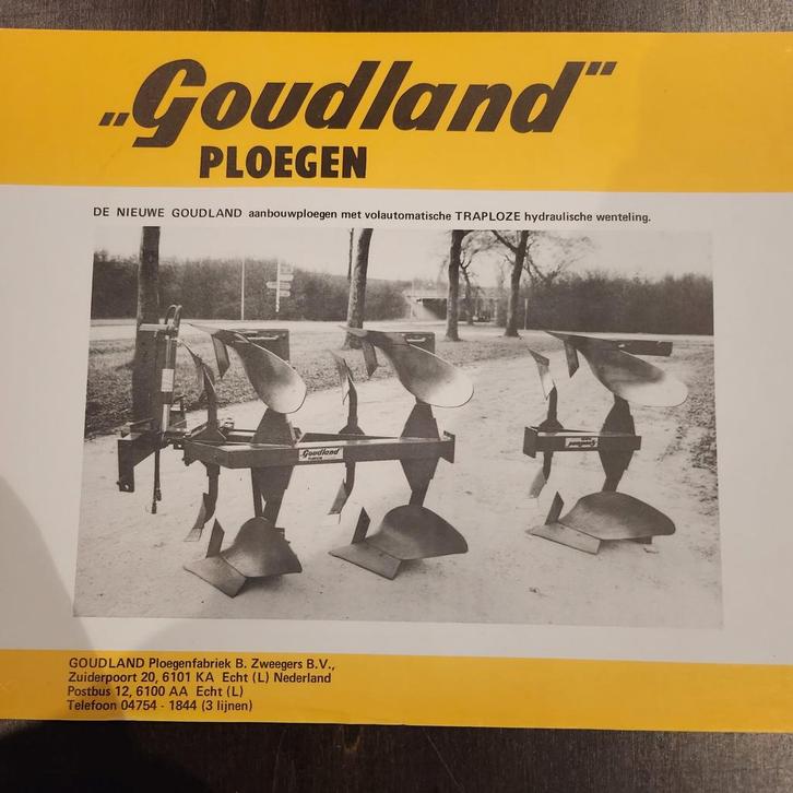 Goudland Ploeg - oude brochure!, Boeken, Catalogussen en Folders, Zo goed als nieuw, Ophalen of Verzenden