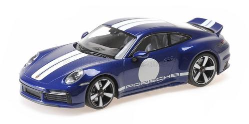 Minichamps 1:18 Porsche 992 Sport Classic Blue, Hobby en Vrije tijd, Modelauto's | 1:18, Nieuw, Auto, MiniChamps, Ophalen of Verzenden