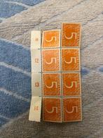 ORANJE 5 CENT POSTZEGELS NEDERLAND STRIP, Postzegels en Munten, Postzegels | Nederland, Verzenden, Na 1940, Postfris