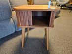 Side table nacht kadtje roldeuren barbier, Ophalen of Verzenden, Nieuw, Hout, 55 tot 70 cm