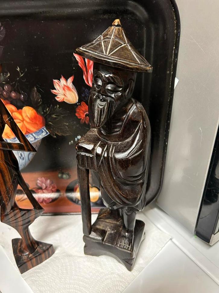 Balinees chinees oriëntaals aziatisch beeld hout Man, Antiek en Kunst, Kunst | Niet-Westerse kunst, Ophalen of Verzenden