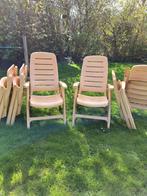 bolero klapstoelen tuinset 6 stuks, incl 2 extra stoelen., Gebruikt, Ophalen