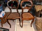 4 Biedermeier stoelen met rieten zitting, Antiek en Kunst, Ophalen