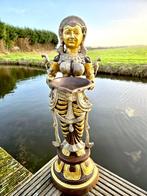 LAKSHMI BEELD STAAND BRONS 61 CM (10,5 KG)!, Ophalen of Verzenden, Nieuw, Religie