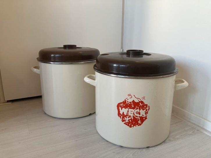 Weck ketel, Huis en Inrichting, Keuken | Potten en Pannen, Zo goed als nieuw, Koekenpan of Braadpan, Gietijzer, Ophalen of Verzenden