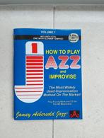 How to play Jazz and Improvise, Les of Cursus, Nieuw, Ophalen of Verzenden, Jazz