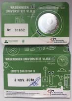 2018 COINCARD 5 EURO WAGENINGEN UNIVERSITEIT VIJFJE *EDU*, Ophalen of Verzenden, Euro's, Losse munt, Zilver