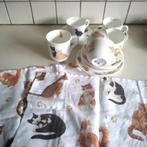 Servies francien's katten, Huis en Inrichting, Ophalen of Verzenden, Zo goed als nieuw, Overige stijlen, Kop(pen) en/of Schotel(s)