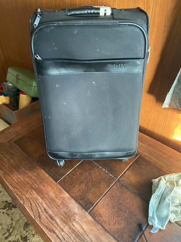 Zwarte Trolley Reiskoffer, Sieraden, Tassen en Uiterlijk, Koffers, Gebruikt, Overige materialen, 50 tot 60 cm, 35 tot 45 cm, Wieltjes