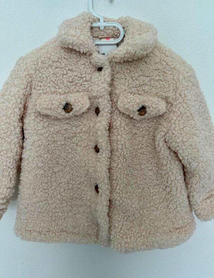 Hema wollen jas creme beige teddyjas winterjas nieuw 98 104, Kinderen en Baby's, Kinderkleding | Maat 104, Nieuw, Jongen of Meisje