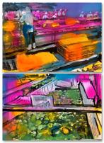 Peter Klashorst - Pineapple Factory Hua Hin (2-luik), Antiek en Kunst, Kunst | Schilderijen | Modern, Ophalen