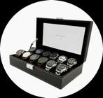 Mont Fort horlogebox zwart - 12 horloges, Overige merken, Ophalen of Verzenden