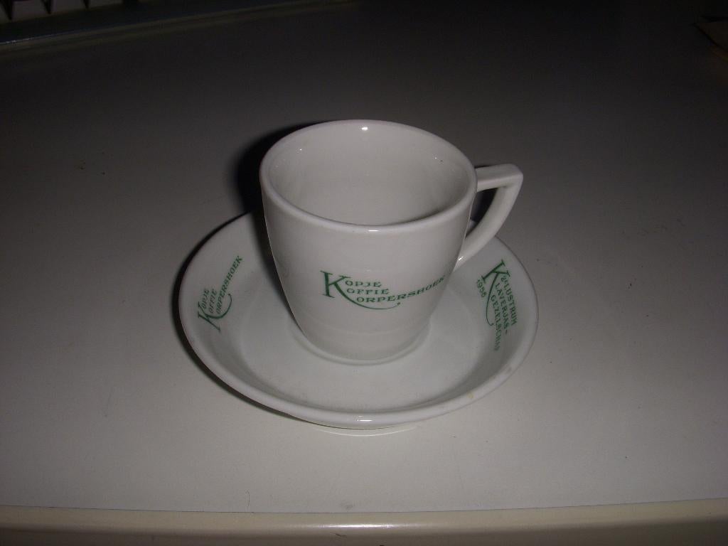 Leuke kop en schotel Kopje Koffie Korpershoek Amsterdam, Ophalen of Verzenden