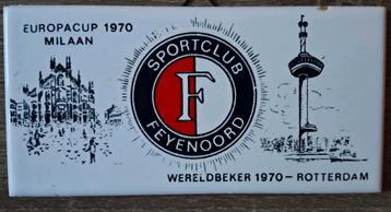 Unieke tegel feyenoord Europacup 1970 tegen Milaan beschikbaar voor biedingen