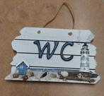 Houten hangbord WC, 13x20 cm, Ophalen, Zo goed als nieuw