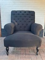 Comfortabele fauteuil – klassiek design in zwart, Huis en Inrichting, Fauteuils, Ophalen, Gebruikt, 75 tot 100 cm, 75 tot 100 cm