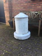 Zinken kippenvoer bak, Tuin en Terras, Bloembakken en Plantenbakken, Minder dan 30 cm, Rond, Ophalen of Verzenden, Zo goed als nieuw