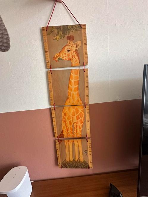 Zeldzame vintage WWF groeimeter – houten giraffe ophangbaar, Kinderen en Baby's, Kinderkamer | Inrichting en Decoratie, Nieuw