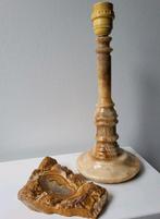 Vintage Onyx marmeren tafellamp, Antiek en Kunst, Ophalen of Verzenden, Overige materialen