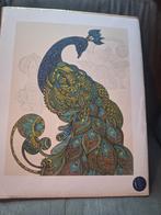 Mooie print van een pauw - 40x50 cm, Minder dan 50 cm, Oorspronkelijke maker, Ophalen of Verzenden, Minder dan 50 cm