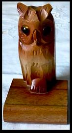 Houten Uil Beeldje, Antiek en Kunst, Kunst | Beelden en Houtsnijwerken, Ophalen of Verzenden