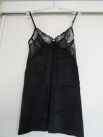 La Perla zwart zijden negligé, slipdress, echt Calais kant, La Perla, Verzenden, Zwart, Nachtkleding