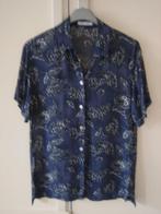 Prachtige blauwe voile bloes JOSEPH JANARD M-L snazzeys, Kleding | Dames, Maat 42/44 (L), Zo goed als nieuw, Joseph Janard, Verzenden