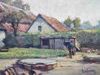 Gerard Wiegman (1875-1964) - Gezicht op boerderij, Ophalen of Verzenden