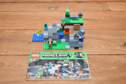 Lego Minecraft 21141, De Zombiegrot, compleet & als nieuw, Kinderen en Baby's, Speelgoed | Duplo en Lego, Zo goed als nieuw, Lego