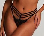 slip set 2 strings Eros Hunkemoller Private S, Kleding | Dames, Verzenden, Zwart, String
