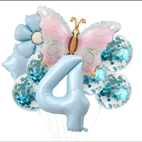 Versiering 4 jarige. Balonnen Sets. Kinderverjaardag, Hobby en Vrije tijd, Feestartikelen, Nieuw, Versiering, Verjaardag, Ophalen of Verzenden