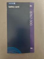 United Airlines B767-300 Veiligheidskaart SOB card, Ophalen of Verzenden, Gebruikt, Kaart, Foto of Prent