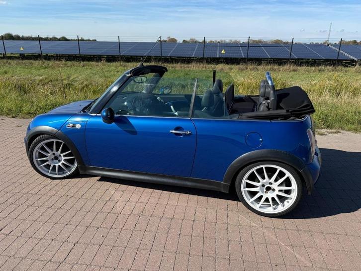 Mini 1.6 16V Cooper S Cabrio 2005 Blauw, Auto's, Mini, Particulier, Cabrio, ABS, Alarm, Boordcomputer, Cruise Control, Elektrische buitenspiegels