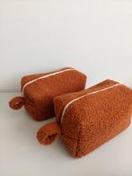 Handgemaakte toilettas - bruin teddy, Ophalen of Verzenden, Nieuw, Bruin, Dame
