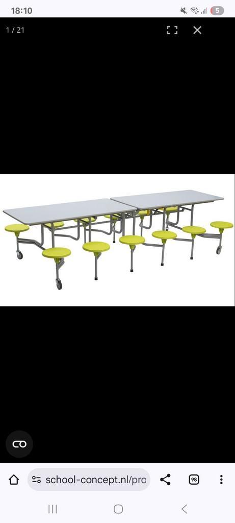 Sico vouwtafel 12 pers kinder peuter school tafel, Huis en Inrichting, Tafels | Eettafels, Gebruikt, 50 tot 100 cm, Rechthoekig