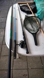 TE koop aangeboden 3x vishengels met twee stoelen. en net., Ophalen of Verzenden, Gebruikt, Overige typen