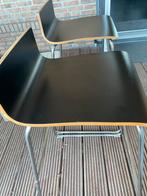 2 Leuke Barkrukken met Metalen Onderstel, Ophalen, Gebruikt, 60 tot 90 cm, Hout